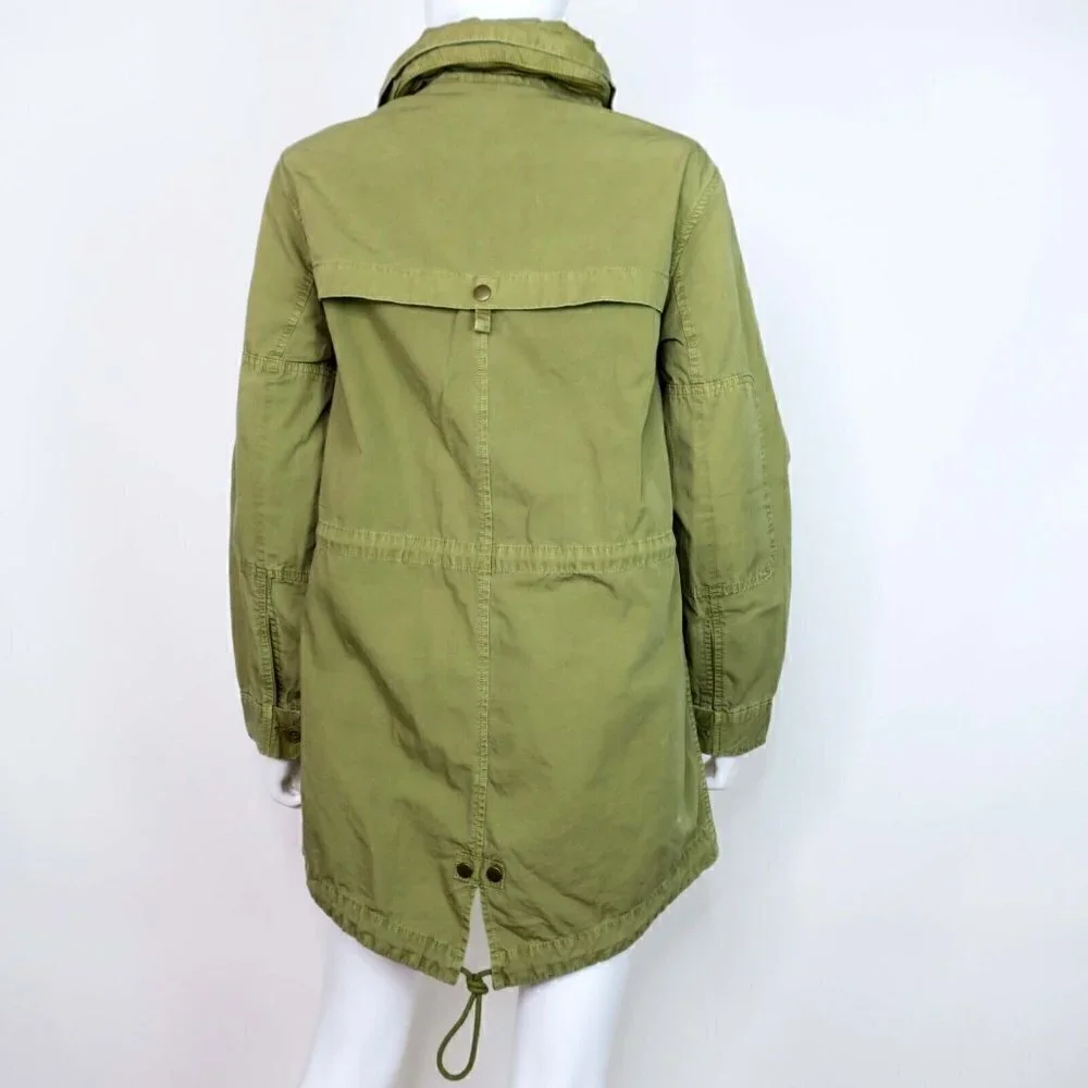 J. Crew Boyfriend Fatigue Military Parka Jacket Hood Anorak Olive Women's Small